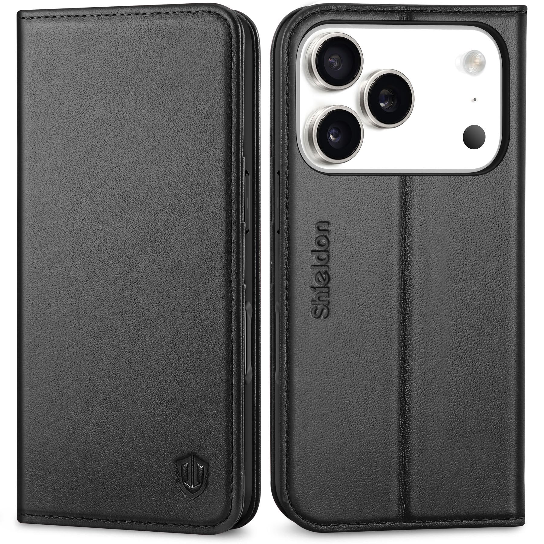 樂天商城 - SHIELDON iPhone17 Pro 対応 手帳型ケース 本革レザー 6.3インチ 5G TPU素材 [RFIDブロッキング] カード収納 横置きスタンド機能 マグネット内蔵 ストラップ穴付き 衝撃吸収 あいふぉん 17 プロ 対応スマホケース 20
