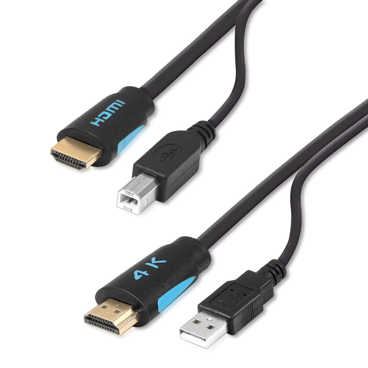 樂天商城 - TESmart HDMI + USB KVM ケーブル USB2.0 ツインケーブル USB-A to USB-B（1.5m * 2本）