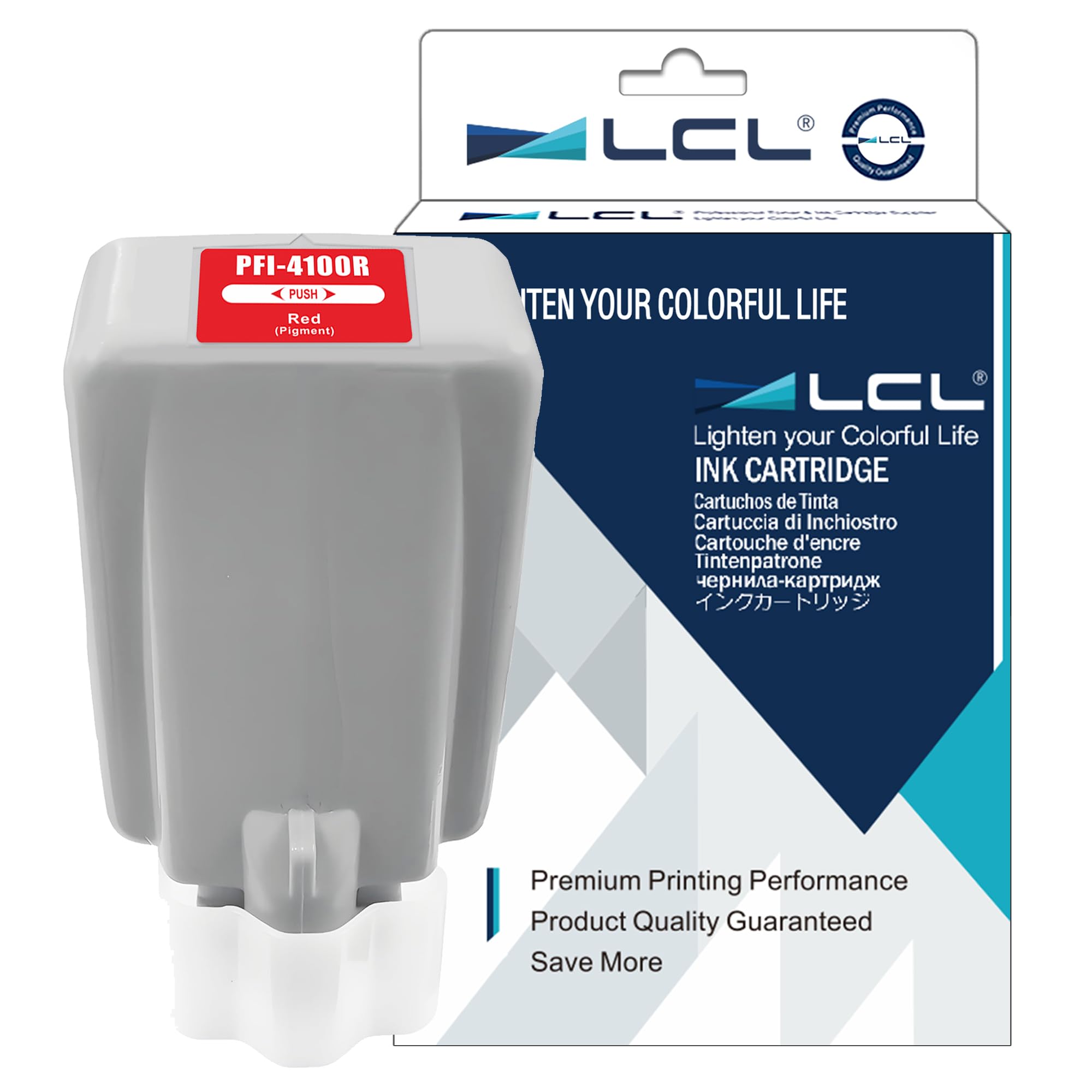 LCL Canon用 キャノン用 PFI-4100 R PFI-4100R 顔料 (1パック レッド) 互換インクカートリッジ 対応機種：imagePROGRAF PRO-1100 Printer