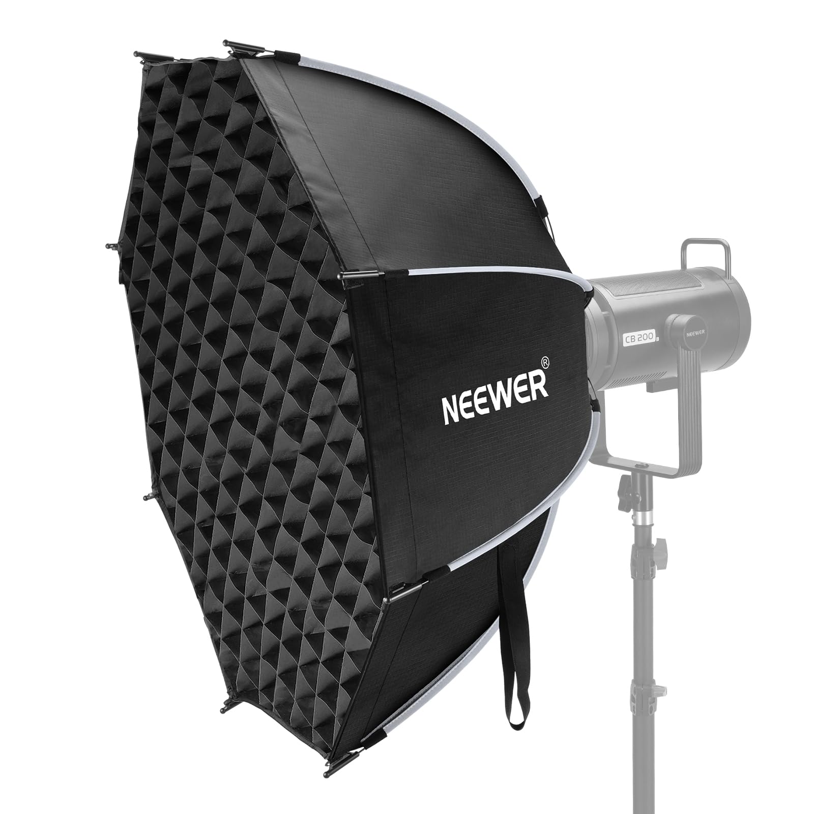 NEEWER 90cm 八角形ソフトボックス オクタゴン Bowensマウント クイックセットアップ 折りたたみ ディフューザー/グリッド/バッグ付 パラボラソフトボックス コンパチブル Aputure 120d Godox SL60w NEEWER Q4