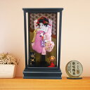 平安道翠監修 10号 嵯峨 羽子板 ケース飾り コンパクト おしゃれ ミニサイズ 可愛い 初正月 お祝い 名前木札 羽子板敷布 プレゼント