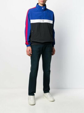 フィラ ウインドブレーカー 防寒 メンズ【Fila Sportjacke in Colour-Block-Optik】Blau ,Blau