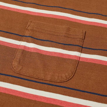 ビズビム Tシャツ トップス カットソー メンズ【Visvim Border Jumbo Tee】Brown