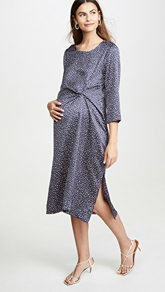 ハッチ マタニティウェア ドレス レディース【HATCH The Lauren Dress】Navy Cheetah