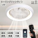 シーリングファンライト LED 調光調色 北欧 6~12畳 DCモーター 360°首振り おしゃれ 軽量 薄型 サーキュレーター リモコン付 扇風機付き 空気循...