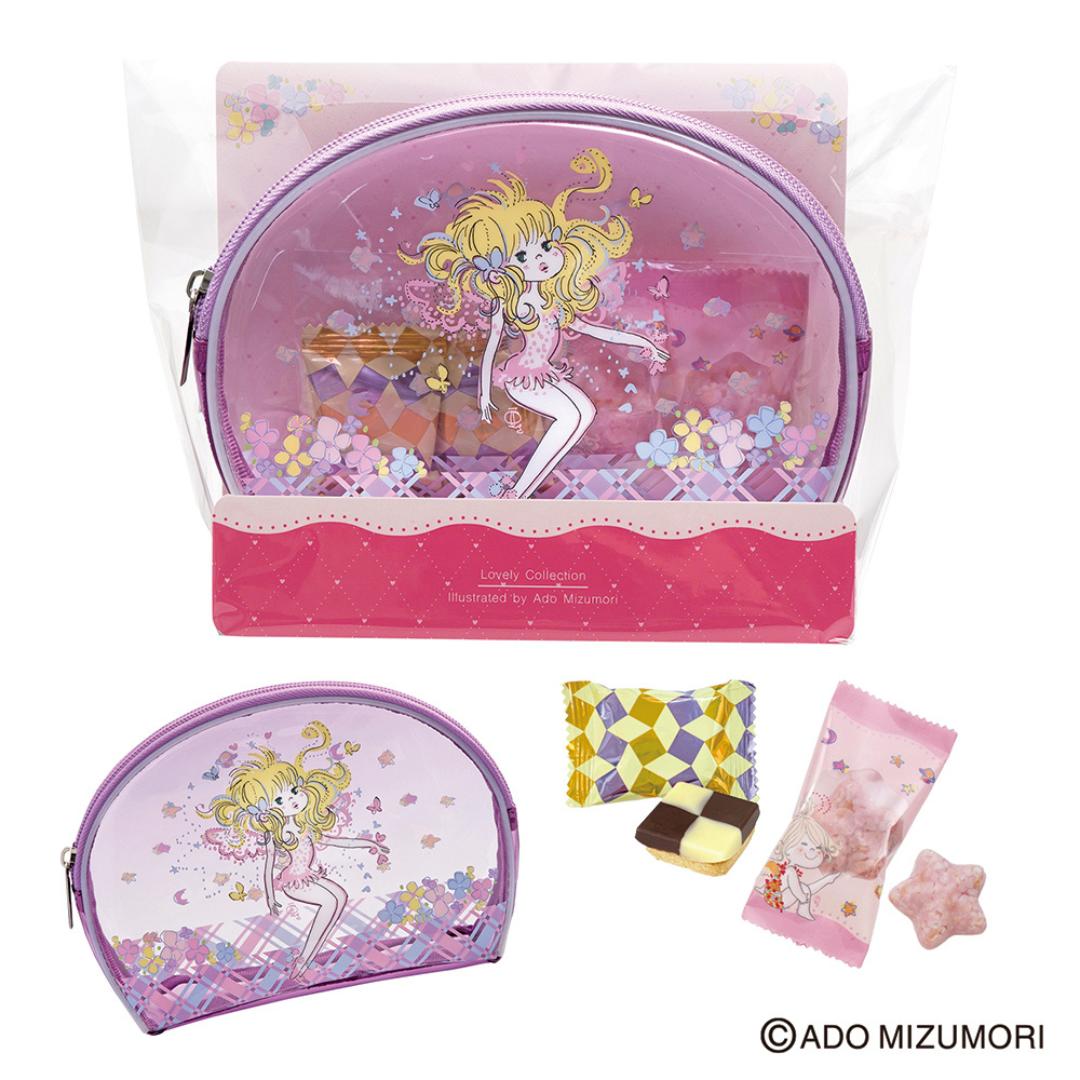 【1/28(金)販売開始!!】バレンタイン 2025 チョコ チョコレート ギフト 『Lovely Collection Illustrated by 水森亜土』お化粧ポーチ【M-5】お菓子 おしゃれ かわいい お返し 誕生日プレゼント【VT】のサムネイル