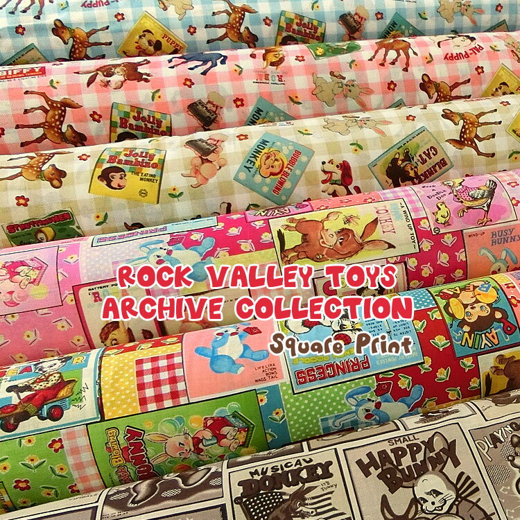 ◇◇★ROCKVALLEY TOYSARCHIVE COLLECTION（ロックバレー アーカイブ コレクション）≪スケアプリント≫※104cm幅　コットン100％