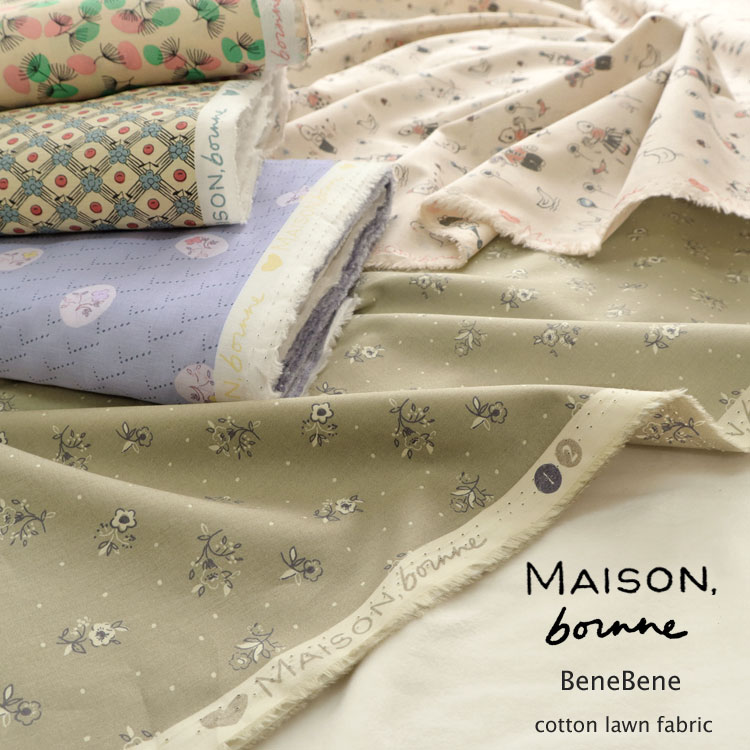 乐天商城 - ◆◆【韓国発ブランド】MAISON bornne（メゾンボンヌ）／BENEBENE（ベネベネ）≪ワイド幅＊綿ローンプリント≫※140cm幅　コットン100％