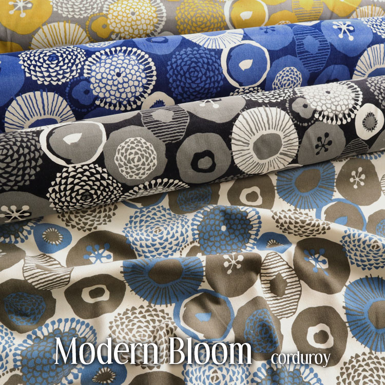 ▼◆◆シャツコールで登場!!Modern Bloom（モダンブルーム）≪シャツコールプリント≫※104cm幅　コットン100％