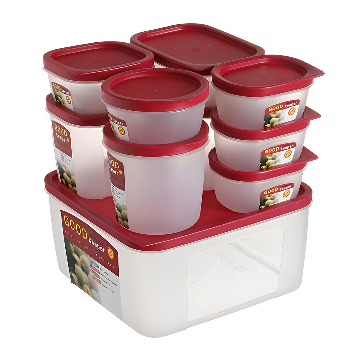 乐天商城 - 食品保存容器 10 点セット 食品グレード 電子レンジ対応 冷蔵庫収納 密閉容器 漏れ防止 野菜 果物 穀物 乾物 キャンプ アウトドア 食料品 ストック 小分け 整理整頓 キッチン収納 使いやすい コンパクト 家庭用 オフィス レジャーに最適