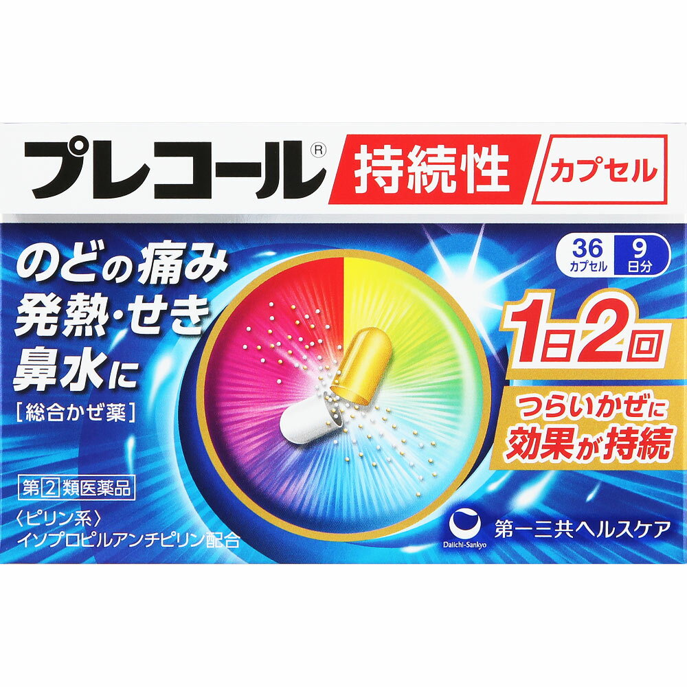 【第(2)類医薬品】第一三共ヘルスケア プレコール持続性カプセル 36カプセルのサムネイル
