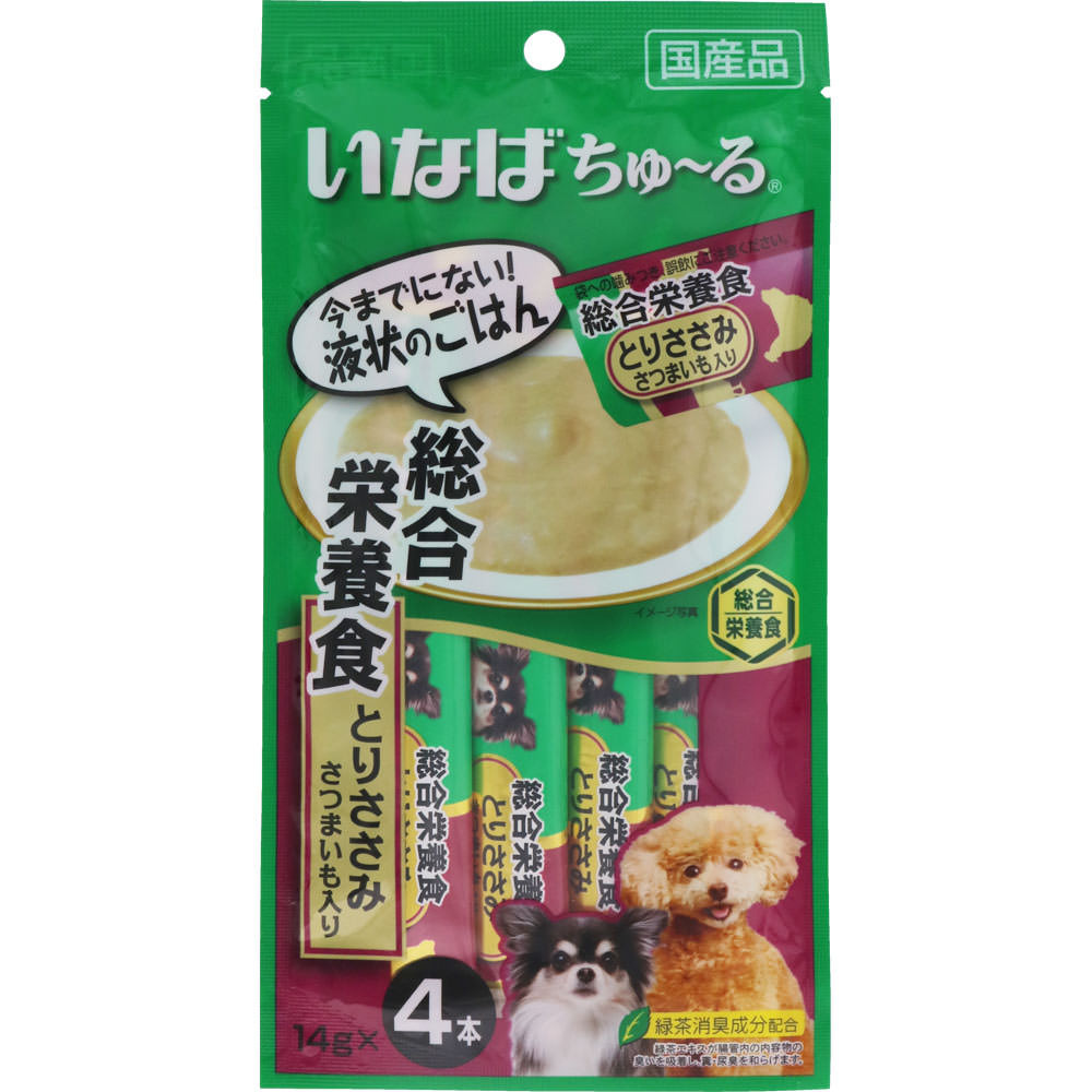 いなば食品 ちゅ〜る 総合栄養食 とりささみ さつまいも入り 14g×4