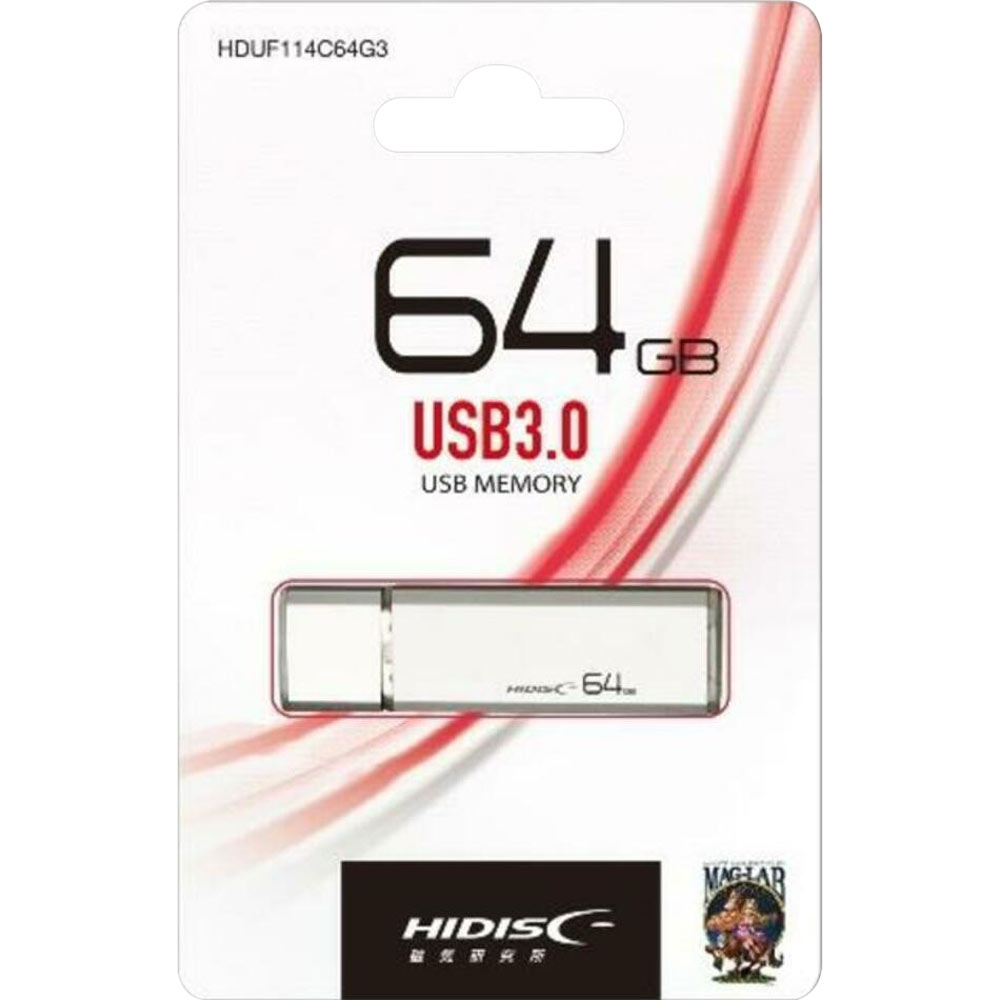 磁気研究所 HIDISC フラッシュドライブ シルバー キャップ式 USB3.0 64GB
