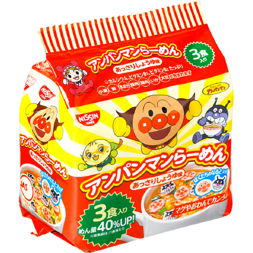 日清食品 アンパンマンらーめん あっさりしょうゆ味 30g 3