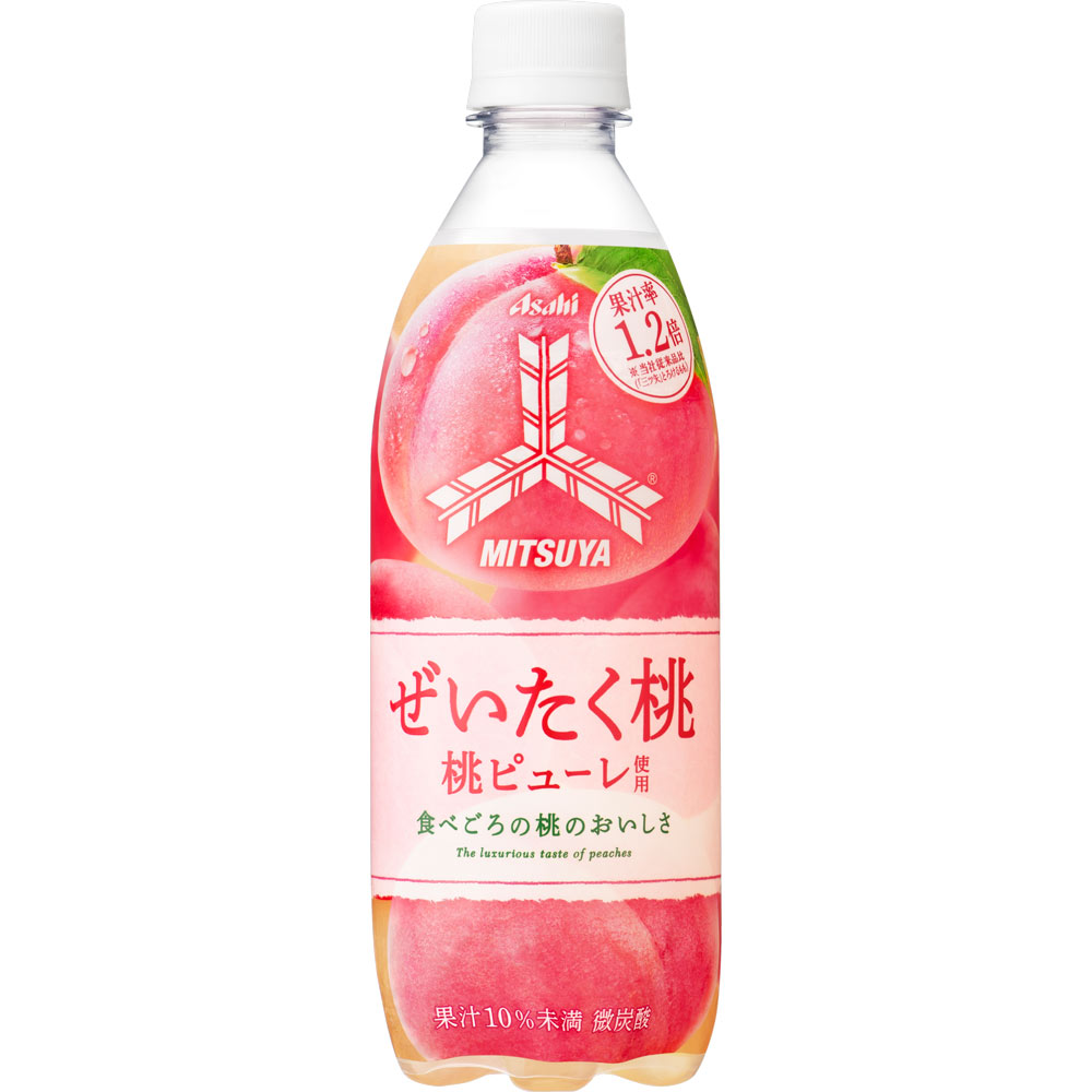 アサヒ飲料 三ツ矢サイダー ぜいたく桃 ケース 500ml×24