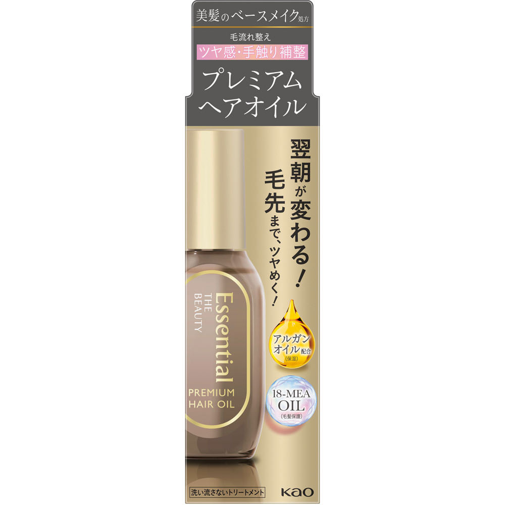 ヘアオイル（1000円程度） 花王 エッセンシャル ザビューティ 髪のキメ美容プレミアムヘアオイル 60ml【point】