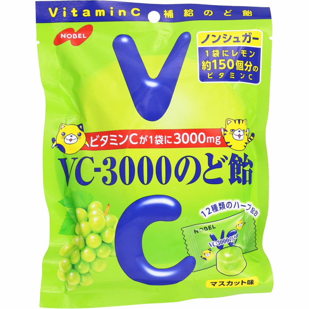 ノーベル製菓 VC−3000のど飴マスカット 90gのサムネイル