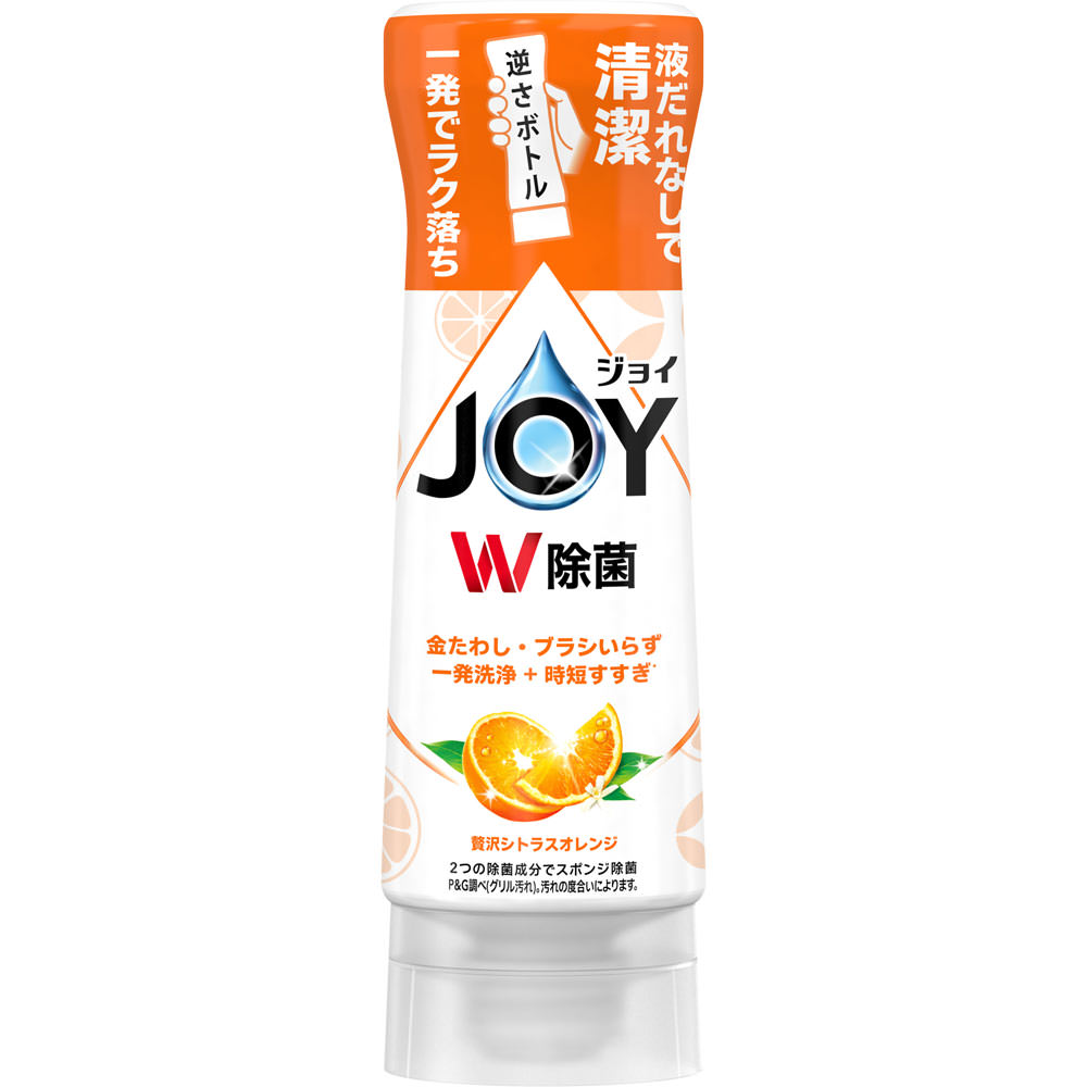 P＆Gジャパン ジョイ W除菌 食器用洗剤 逆さボトル オレンジ 本体 290mlのサムネイル