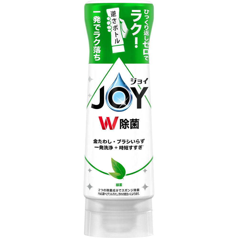 P＆Gジャパン ジョイ W除菌 食器用洗剤 逆さボトル 緑茶 本体 290ml