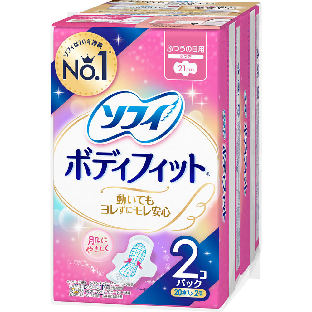 ユニ・チャーム ソフィボディフィット 羽つき 20枚×2 (医薬部外品)