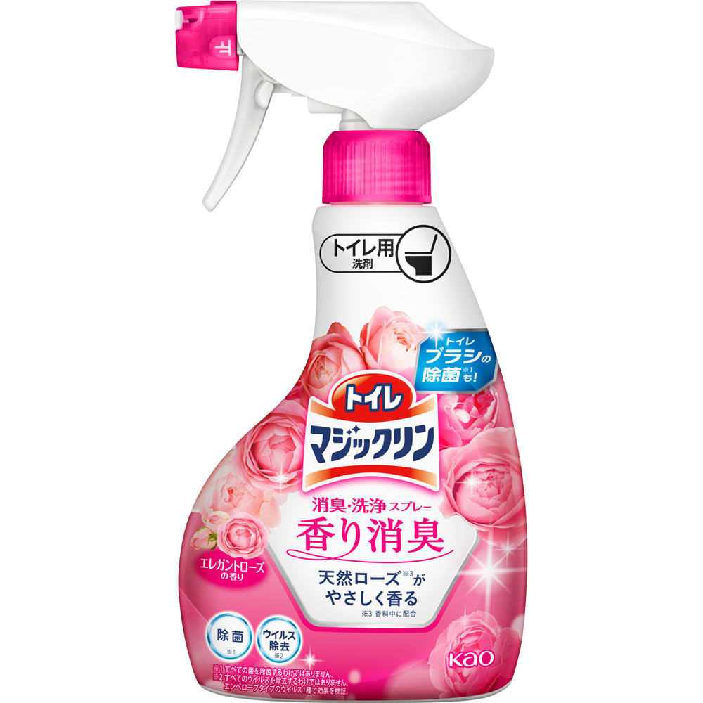 花王 トイレマジックリン消臭 洗浄スプレー 香り消臭 エレガントローズの香り 本体 350ml