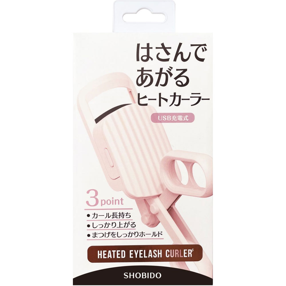 ※写真はイメージです。実際にお届けする商品とパッケージなどが異なる場合がございます。商品の特徴一般的なカーラーの形状のヒートカーラー。オートオフ機能付きで一回の充電で約45分使用可能。18Rのカール原料・成分等【材質】ABS樹脂、シリコーンゴム用法及び用量【使用方法】1・電源ボタンを押します。表示ランプが30秒間白く点滅し、訳1分後に使用が可能になります。2・まぶたのカーブに合わせるようにしてまつげの根元からはさみます。左右それぞれ3〜5秒ずつ押さえてから毛先の先の方にずらしながら、数回に分けてカールさせていきます。3・ご使用後は電源ランプを押して電源を切ります。使用法等●まつげのカール以外の目的で使用しないでください。●まつげエクステには使用しないでください。●ご使用前には必ずはさむ部分の変形や破損がないかを確認してください。●シリコンバーが肌に触れ、熱さを感じたときは水で冷やしてください。●目やまぶたに異常を感じたときはご使用をやめてください。●使用中や使用後に目やまぶたなどの異常を感じたときは速やかに使用を中止し、専門医にご相談ください。●結膜炎など、目の病気の方は使用しないでください。●コンタクトレンズ着用中は使用しないでください。●本品が変形、破損した場合はただちに使用を中止してください。●持ち運び時や保管の際には、落としたり強い力が加わらないようご注意ください。●5Vを超える急速充電器などでの充電はおやめください。●絶対に本体を改造・分解・修理しないでください。●発熱体が破損した場合はご使用をおやめください。●本品は防水加工されておりせん。濡れた手での使用や、水洗いはおやめください。●本体の異常・故障時はただちに使用を中止してください。●お子様の手の届かないところに保管してください。●充電しながら使用しないでください。●ご使用後は電源を切り、温度が十分に下がってからティッシュなどで汚れを取り除いてください。取扱上の注意点●小さなお子様の手の届かないところに保管してください。●火気の近くや直射日光のあたるところ、高温多湿になる場所を避けて保管してください。保存方法・消費期限パッケージに記載製造国中華人民共和国お問合せ先（製造販売元）粧美堂株式会社東京都港区港南2−15−1　品川インターシティA棟23階0120−862−518 広告文責・販売業者株式会社マツモトキヨシ／お問い合わせ先：0120-845-533