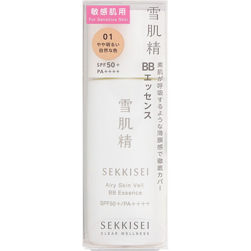コーセー 雪肌精 クリアウェルネス エアリースキンヴェール BBエッセンス 01 やや明るい自然な色 30mL コーセー 雪肌精 クリアウェルネス エアリースキンヴェール BBエッセンス 01 やや明るい自然な色 30mL
