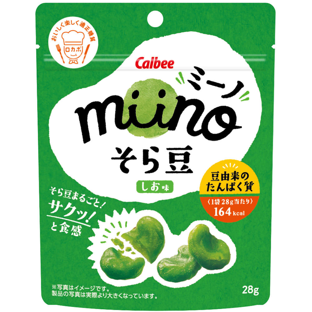カルビー miinoそら豆しお味 28gのサムネイル