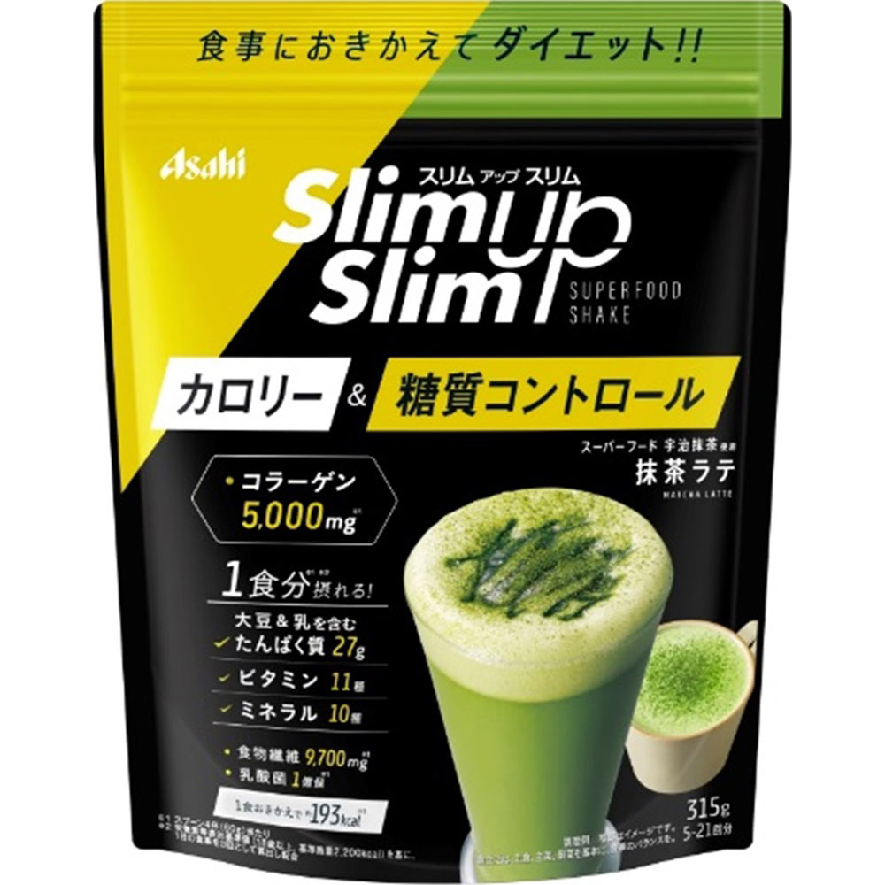 アサヒグループ食品株式会社 スリムアップスリム 酵素＋スーパーフードシェイク 抹茶ラテ 315g