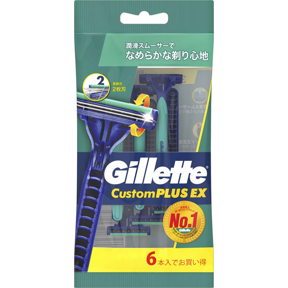 P＆Gジャパン ジレット カスタム プラスEX ディスポーザブル 首振式 6本入り