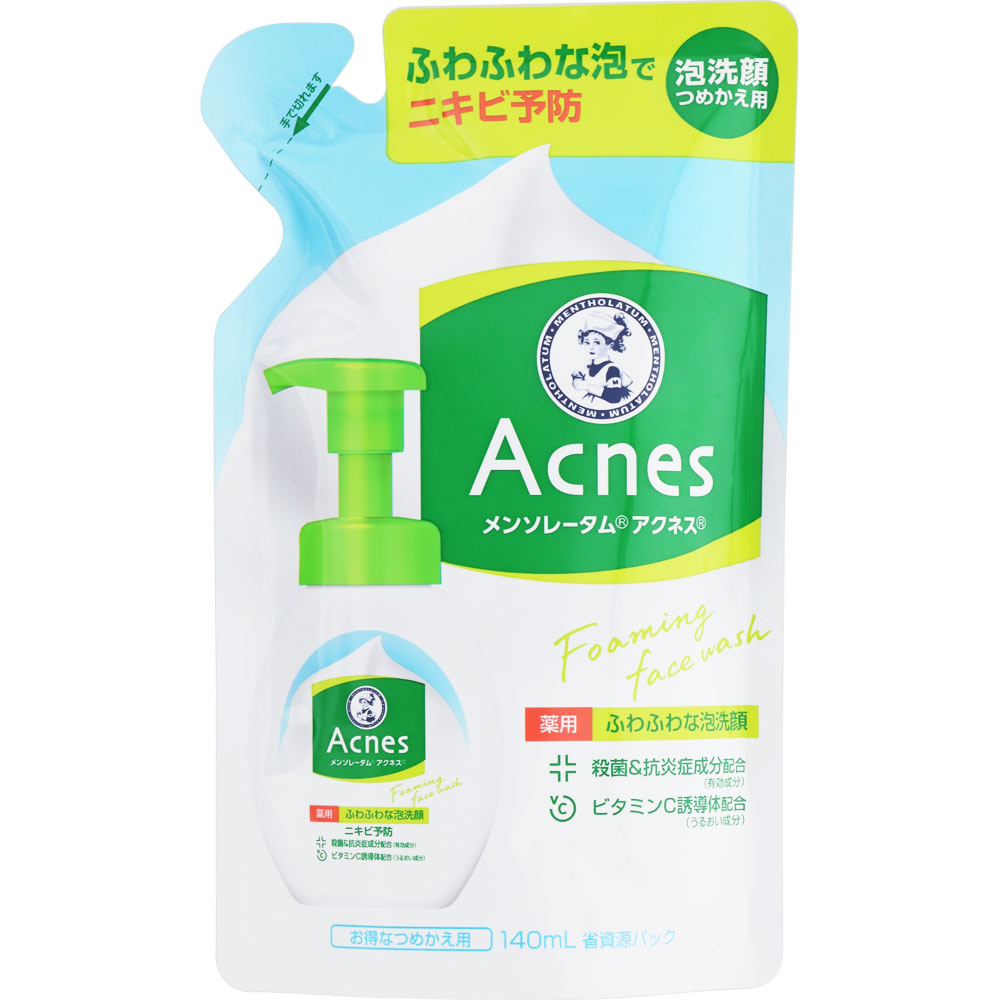 ロート製薬 メンソレータム アクネス 薬用ふわふわな泡洗顔＜つめかえ用＞ 140ml （医薬部外品）のサムネイル