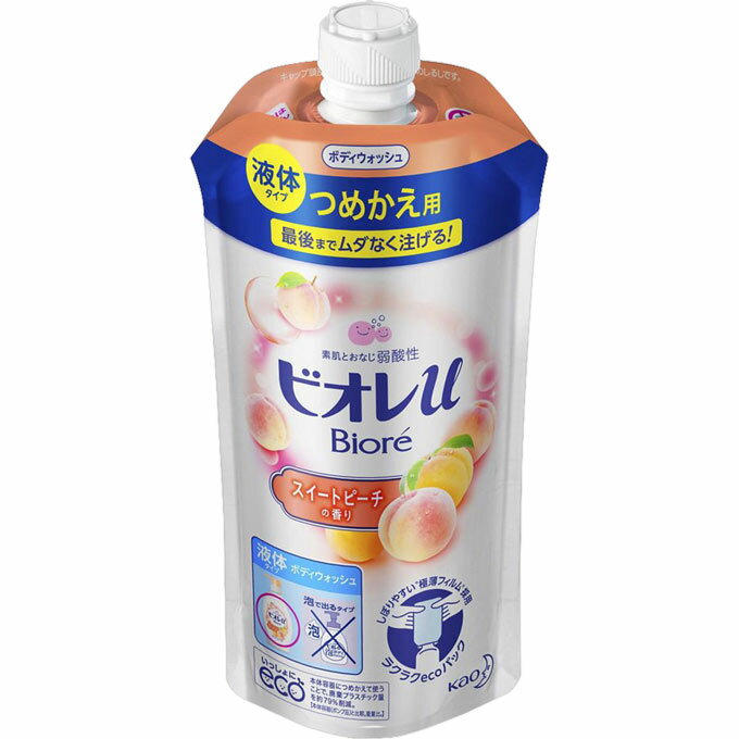 花王 ビオレu スイートピーチの香りつめかえ用 340ML