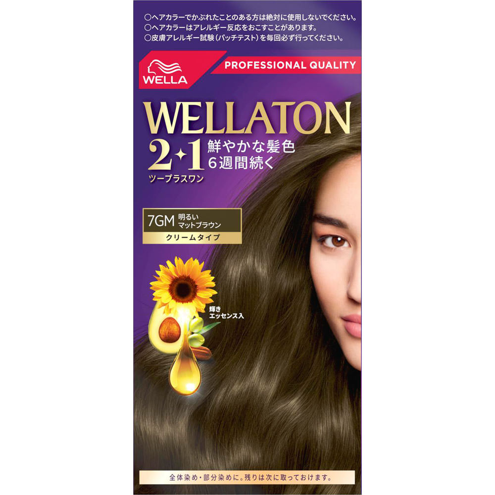 Wella　AG ウエラトーン ツープラスワン クリーム 7GM明るいマットブラウン 60g＋60ml （医薬部外品）