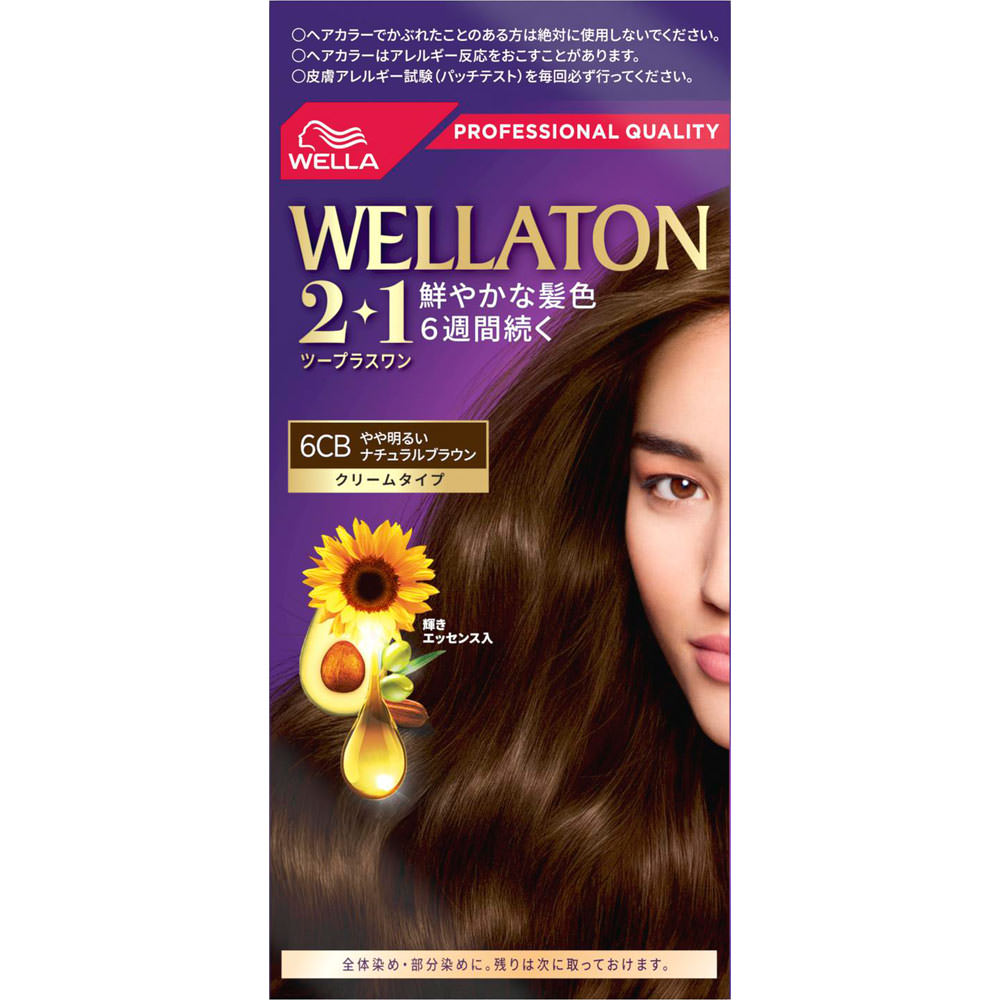 Wella　AG ウエラトーン ツープラスワン クリーム 6CBやや明るいナチュラルブラウン 60g＋60ml （医薬部外品）