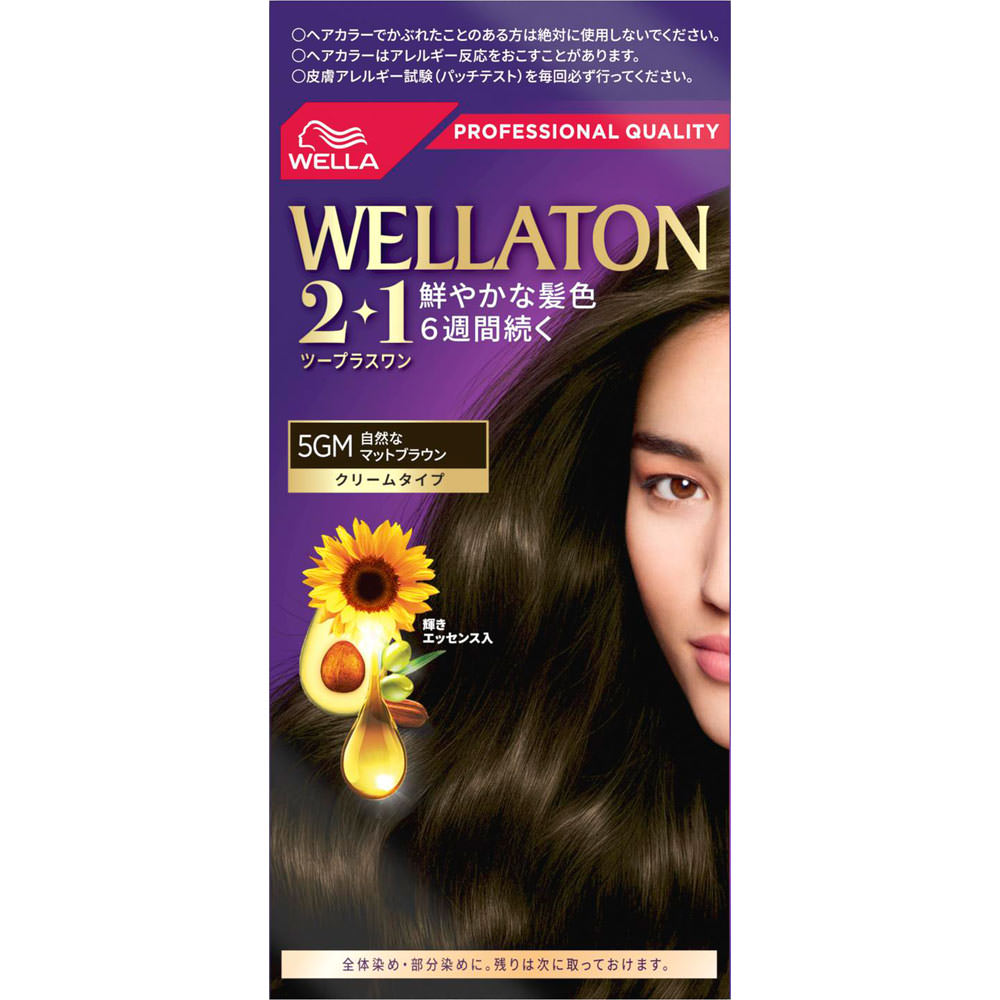 Wella　AG ウエラトーン ツープラスワン クリーム 5GM自然なマットブラウン 60g＋60ml （医薬部外品）