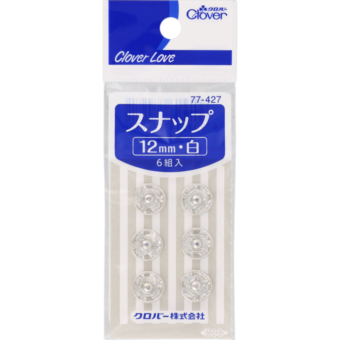 ※写真はイメージです。実際にお届けする商品とパッケージなどが異なる場合がございます。商品の特徴凸と凹が合わせやすいようにセンターホールがついています。6組入り。原料・成分等【材質】真鍮使用法等用途以外には使用しないでください。取扱上の注意点高温多湿の場所を避けて小さなお子様の手の届かないところに保管ください。保存方法・消費期限パッケージに記載製造国日本お問合せ先（製造販売元）クロバー株式会社大阪府大阪市東成区中道3−15−506−6978−2277 広告文責・販売業者株式会社マツモトキヨシ／お問い合わせ先：0120-845-533