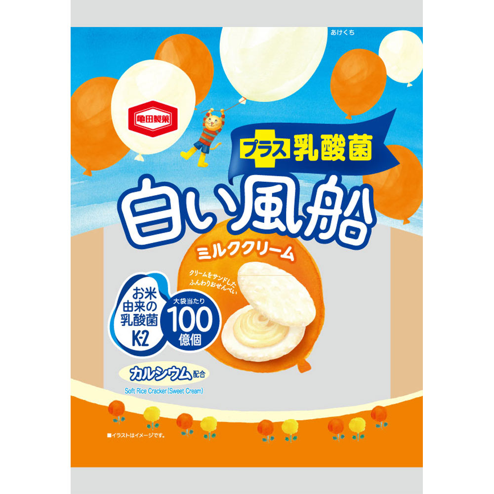 亀田製菓 白い風船 ミルククリーム 18枚