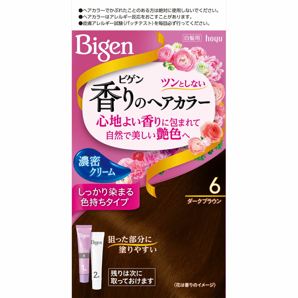 ホーユー ビゲン 香りのヘアカラー クリーム 6 ダークブラウン （医薬部外品）