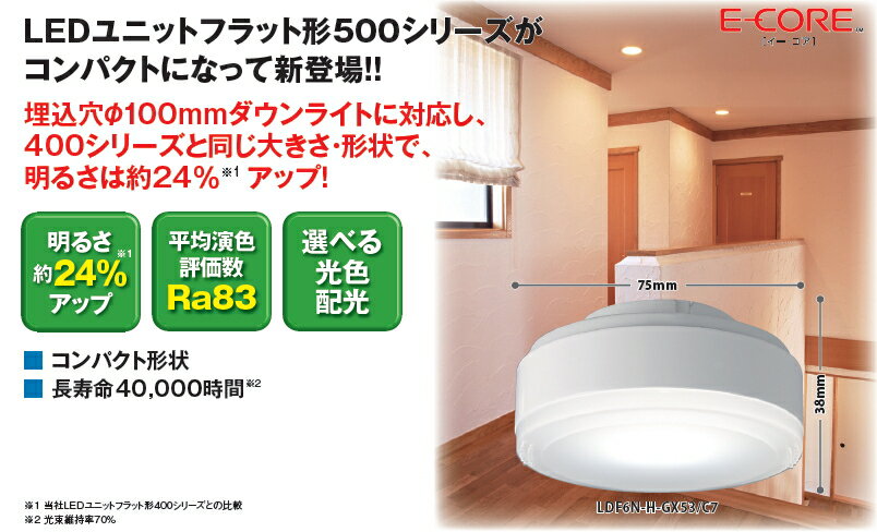 楽天市場】ledユニット フラット形 ldf7l－h－gx53の通販