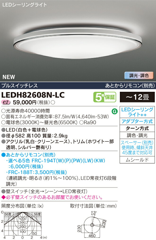 最新品 高演色LEDシーリングライト【キレイ色-kireiro-】NORDISH◆12畳用◆LEDH82608N-LC