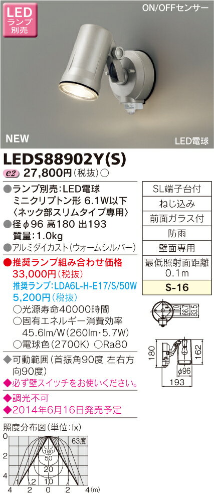 LED���ݥåȥ饤�Ȣ��������䢡ŷ�桢���̡����ղĢ�LEDS-88902Y(S)