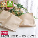 楽天1位★ガーゼ ハンカチ ベージュ/3枚セット 刺繍なし 22×22cm 日本製 綿100% 木綿のハンカチーフ 肌に優しい 無添加ガーゼ 3枚重ね 0秒吸水 吸水速乾 敏感肌 アトピー 化粧直し◎幻の製法【特許無添加ガーゼ】Nuddy Cotton エコテックス認証 松並木 プチギフト