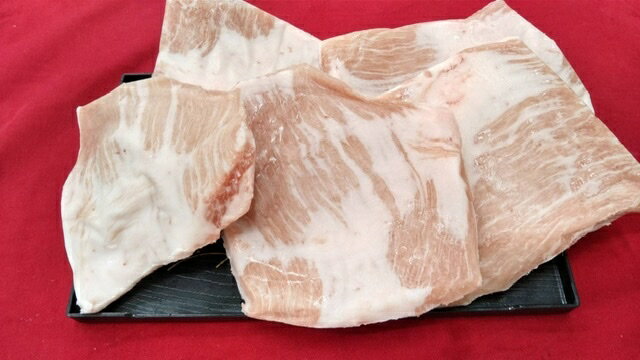 豚肉　豚とろ　トントロ　ブロック　メキシコ産　冷凍品　1kg (送料別)のサムネイル