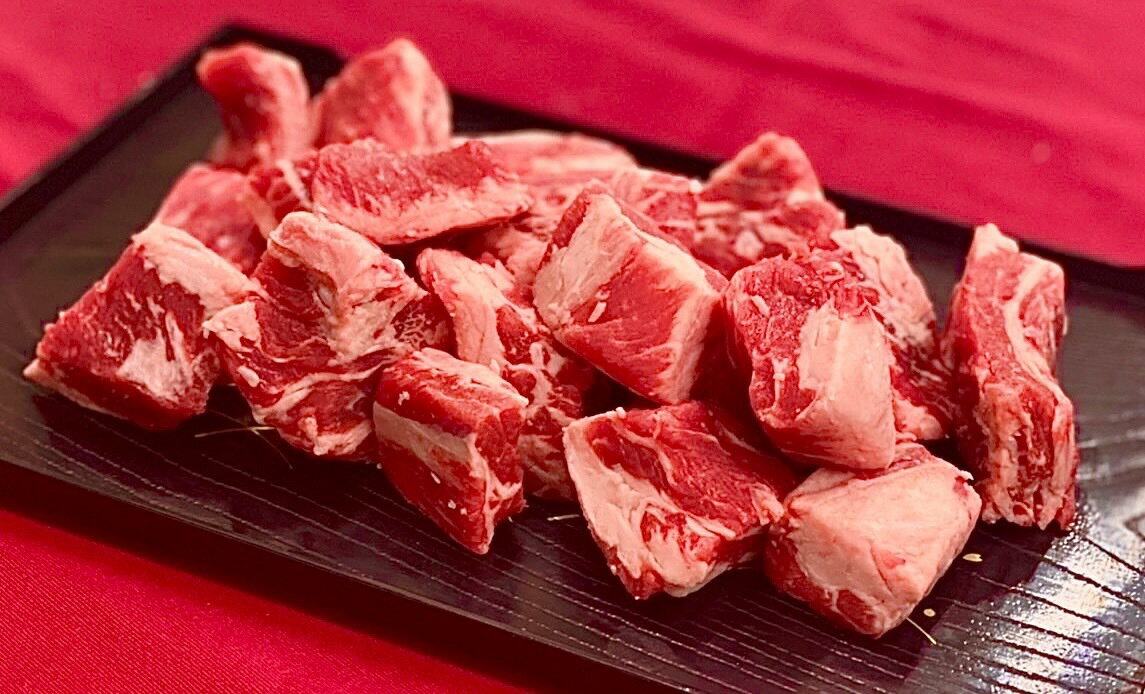 中落ちカルビ(アメリカ) 500g (送料別) 牛肉　焼肉　bbq バーベキュー　肉　グルメ　サイコロステーキ 2