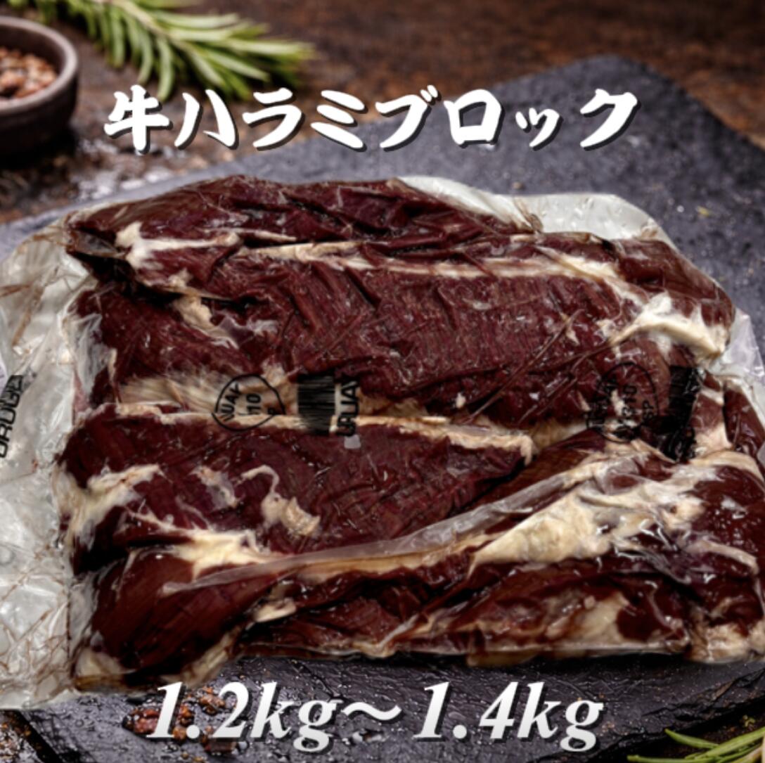 牛ハラミブロック　1.2kg~1.4kg ウルグアイ　牛ハンキングテンダー　牛サガリ　牛肉　