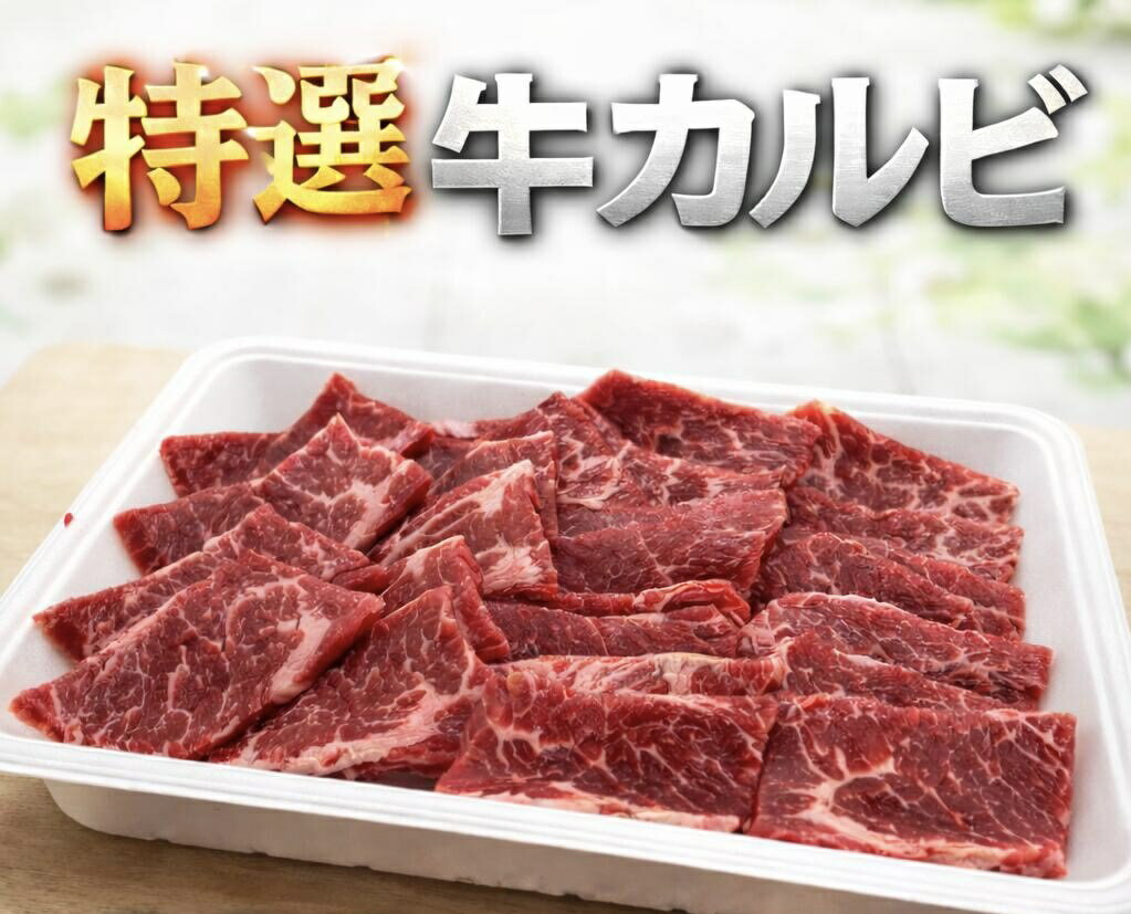 特選牛カルビ　1kg　 焼肉　カルビ（送料別）