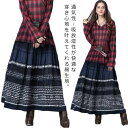 スカート レディース チャイナ風 民族風 花柄スカート ナチュラル オリジナルデザイン レトロ調 ロング マキシ ボヘミアン ゆったり リゾート 復古風スカート 写真撮影 演出服 ふんわり 大人かわいい おしゃれ 体形カバー 秋っぽい