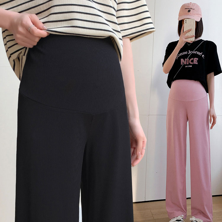 楽チンでオシャレ!マタニティ パンツ ワイドパンツ 春 夏 春夏 冷感 夏用 リブ マ...