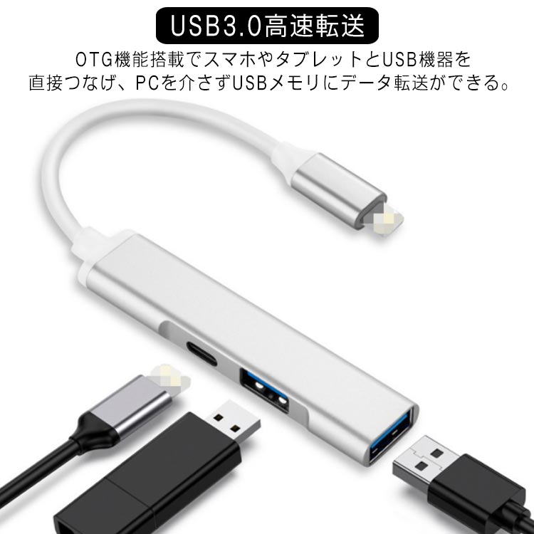 ̵ Lightning to USBѴץ OTG lightning usbϥ ֥ ֥USB3.0ݡ iphoneݡȳĥ ǡž iPhone USB ѴץOTGǥ奢 USB 3.0 饢ץ ťݡդ USB ɥ꡼ Midi