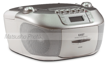 送料無料 EAST CDラジカセ CD-50-S シルバー